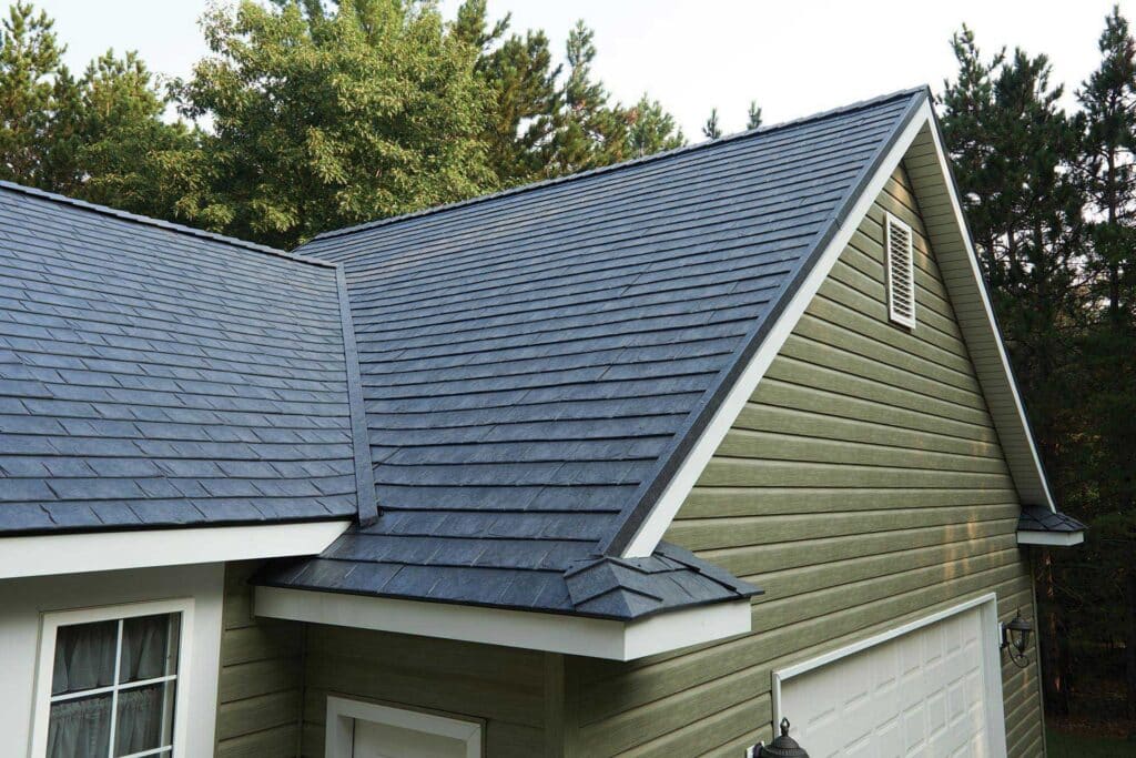 Roof Replacement Shingles on Green Modern Home