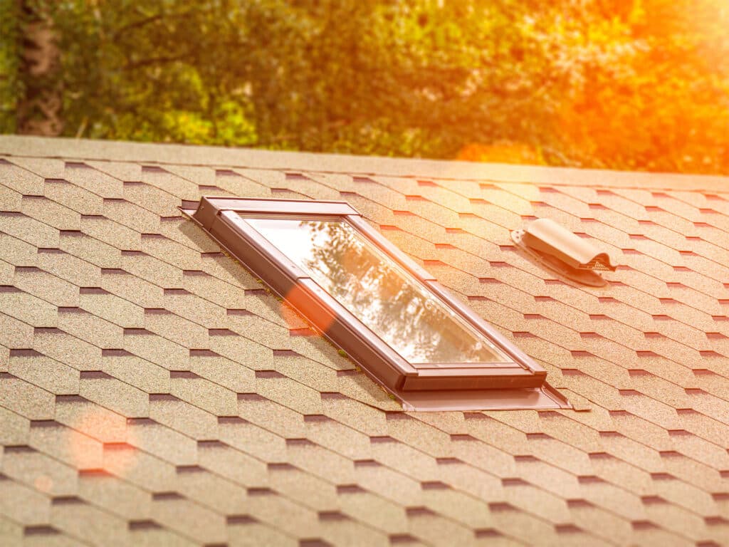 Skylight on Shingled Sunny Roof