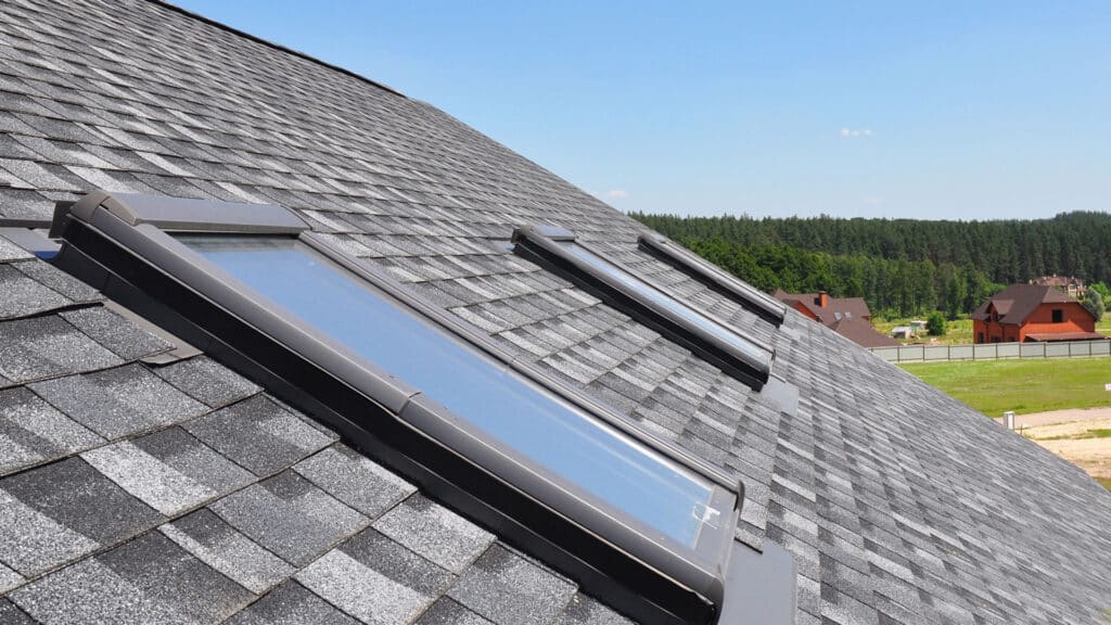 Skylights on Shingled Roof Frogtown Roofing Services